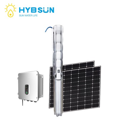 HYBSUN 6SCH Hybrid AC/DC Solar Submersible Borehole Water Pump