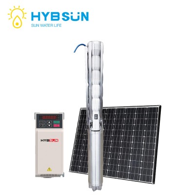 HYBSUN 6SCH Hybrid AC/DC Solar Submersible Borehole Water Pump