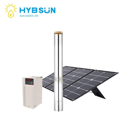 HYBSUN 4SCH Hybrid AC/DC Solar Submersible Borehole Water Pump